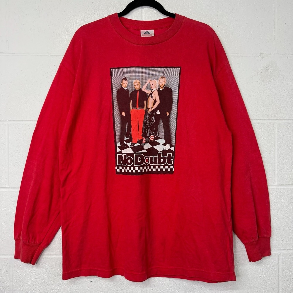 Vintage No Doubt Rock Steady Tour 2002 Long Sleeve T Shirt XL Red Band Tee Giant